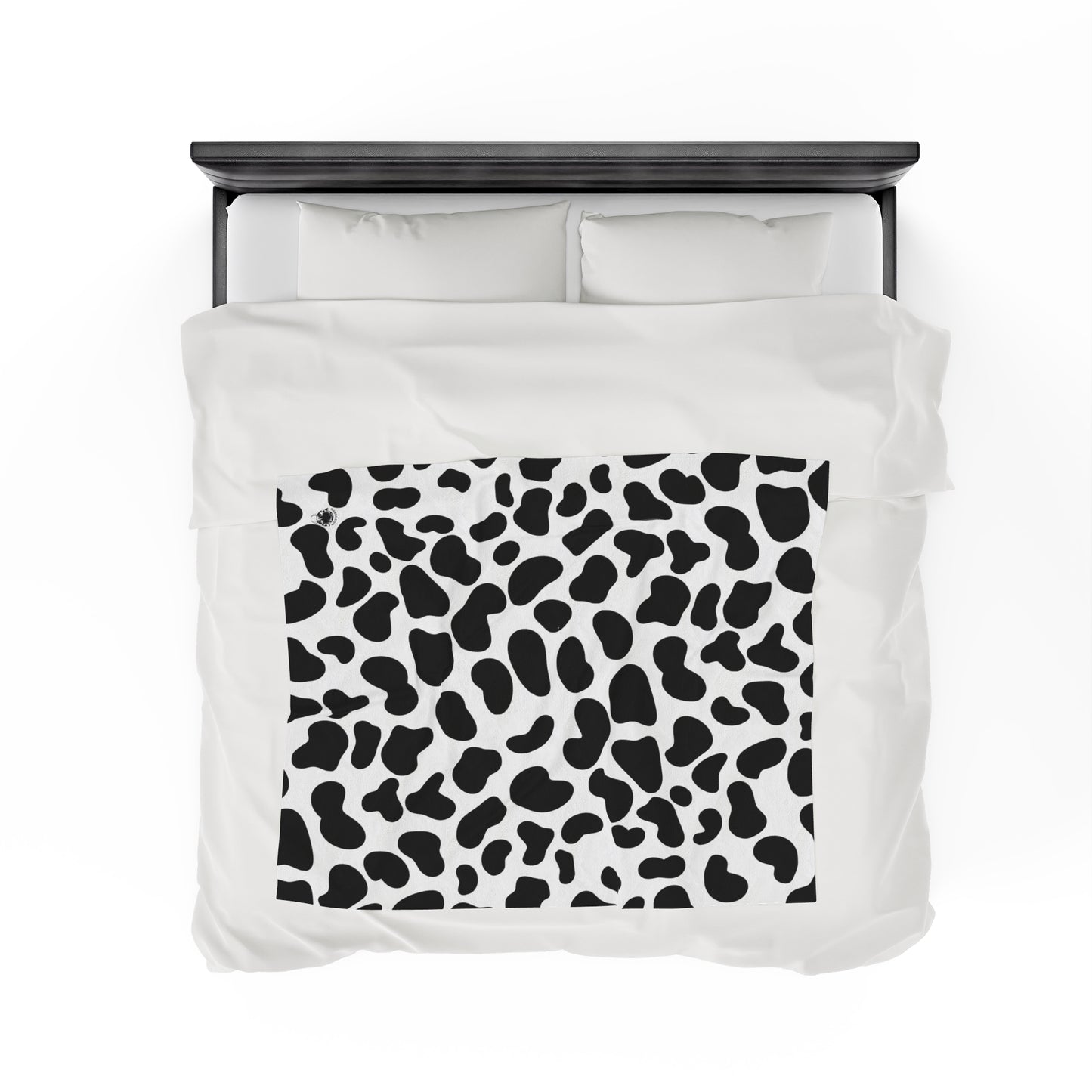 Moo Moo Cowprint Velveteen Plush Blanket