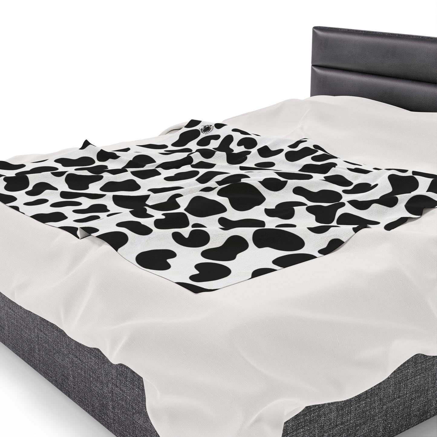 Moo Moo Cowprint Velveteen Plush Blanket