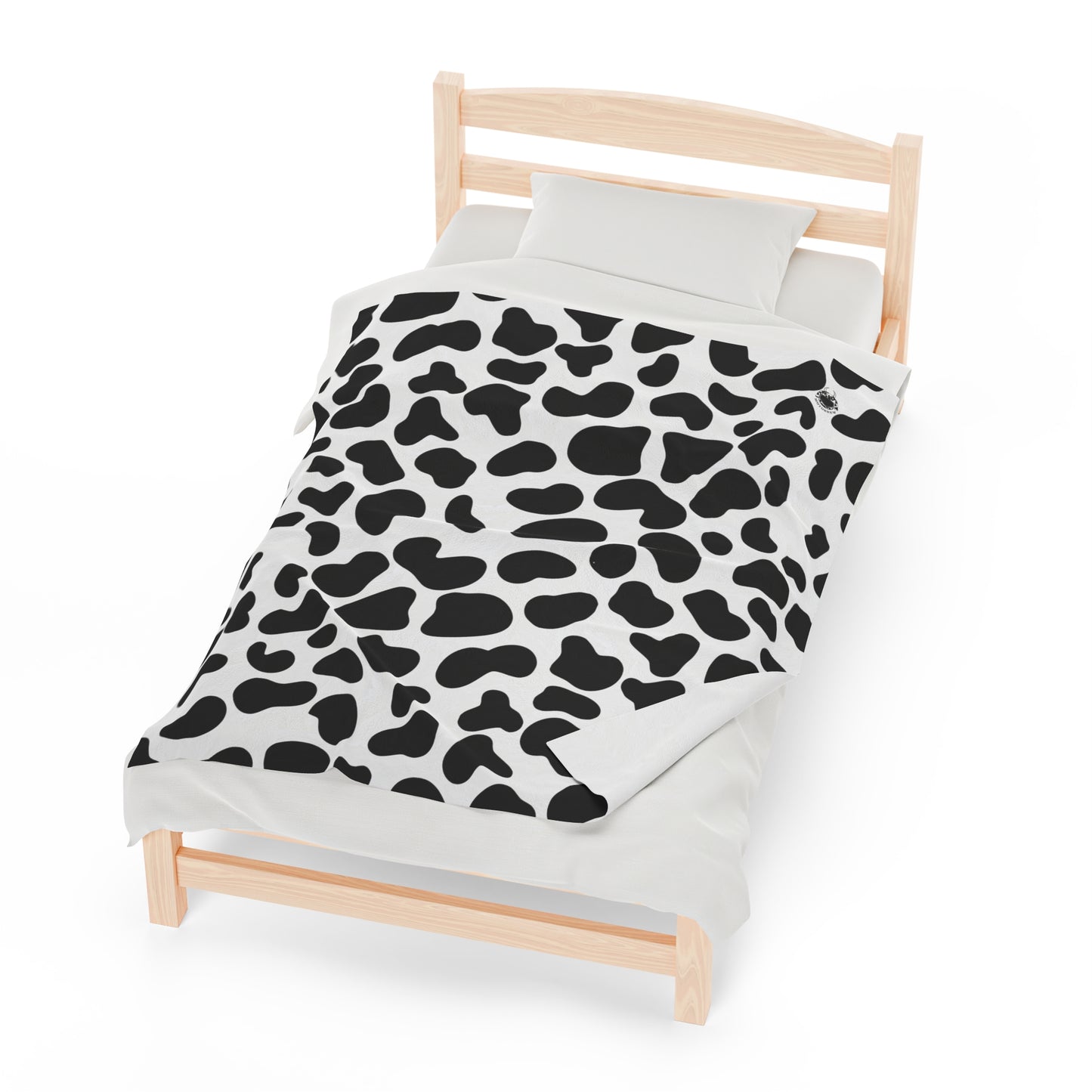 Moo Moo Cowprint Velveteen Plush Blanket