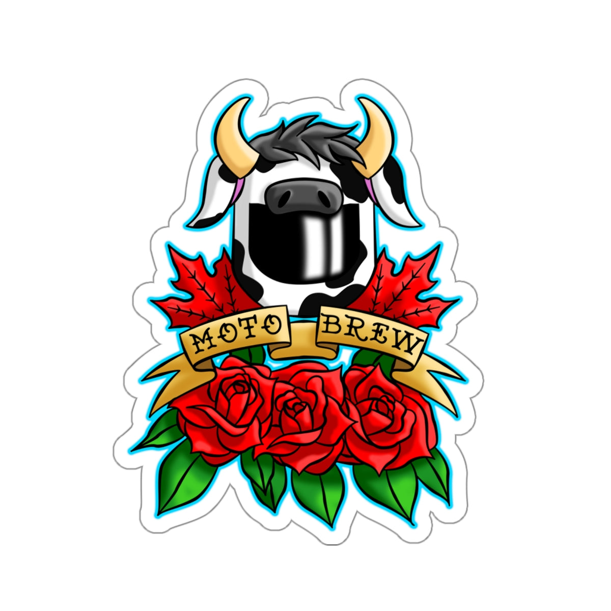 MotoBrew Roses & Maple Sticker